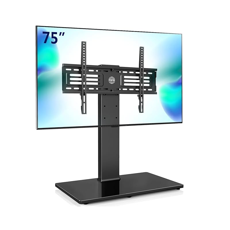 【国内即発】FITUEYES テレビスタンド 大型テレビ台 壁寄せ 卓上 首振り可能 40～75インチ対応 大荷重 高さ調節可能 TT105002GB