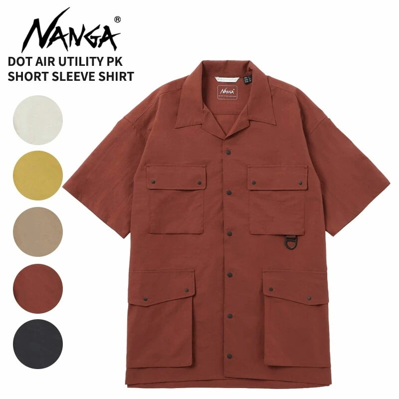 ナンガ 半袖シャツ ドットエア ユーティリティーポケット ショートスリーブシャツ オープンカラーシャツ メンズ nw2411-1h201-a