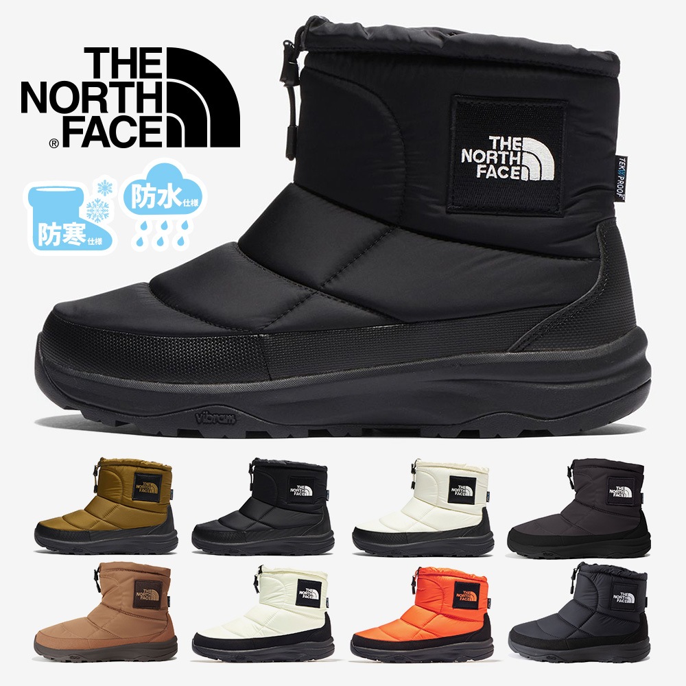 ザ ノースフェイス スノーシューズ メンズ ヌプシ ブーティ ウォータープルーフ ロゴ ショート NF52280 the north face 2025秋冬 防水 撥水 防寒 保温 軽量