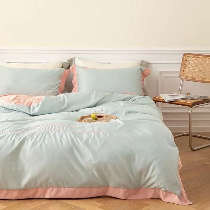 4COLOR 韓国ファッション 布団カバーセット 掛け布団カバー 敷布団カバー セット ベッドカバー 寝具セット接触冷感 模造シルク 防臭 防ダニ 枕カバー
