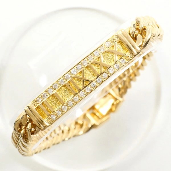 K18 18金 YG ブレスレット ダイヤ 0.30 カード鑑別書 ジュエリー 中古