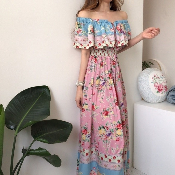 2色 ワンピース 半袖 ノースリーブ 春 秋 冬 カジュアル かわいい ロング フォーマル aライン Aライン フレア ワンピドレス フレアスカート ロング ロング丈 マキシ マキシ丈 9分丈 アンク