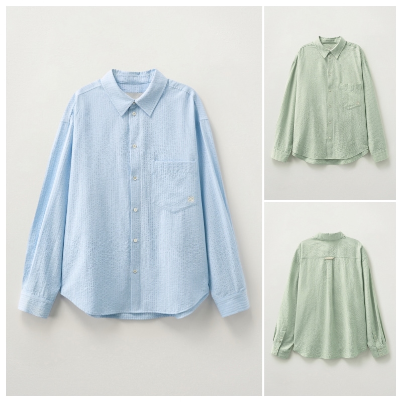 【SATUR】 SEERSUCKER BASIC POCKET SHIRT : 2COLORS 14,861円