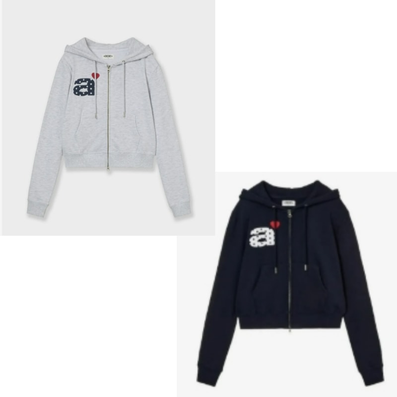 DOT SMALL LETTER CROP HOOD ZIP UP