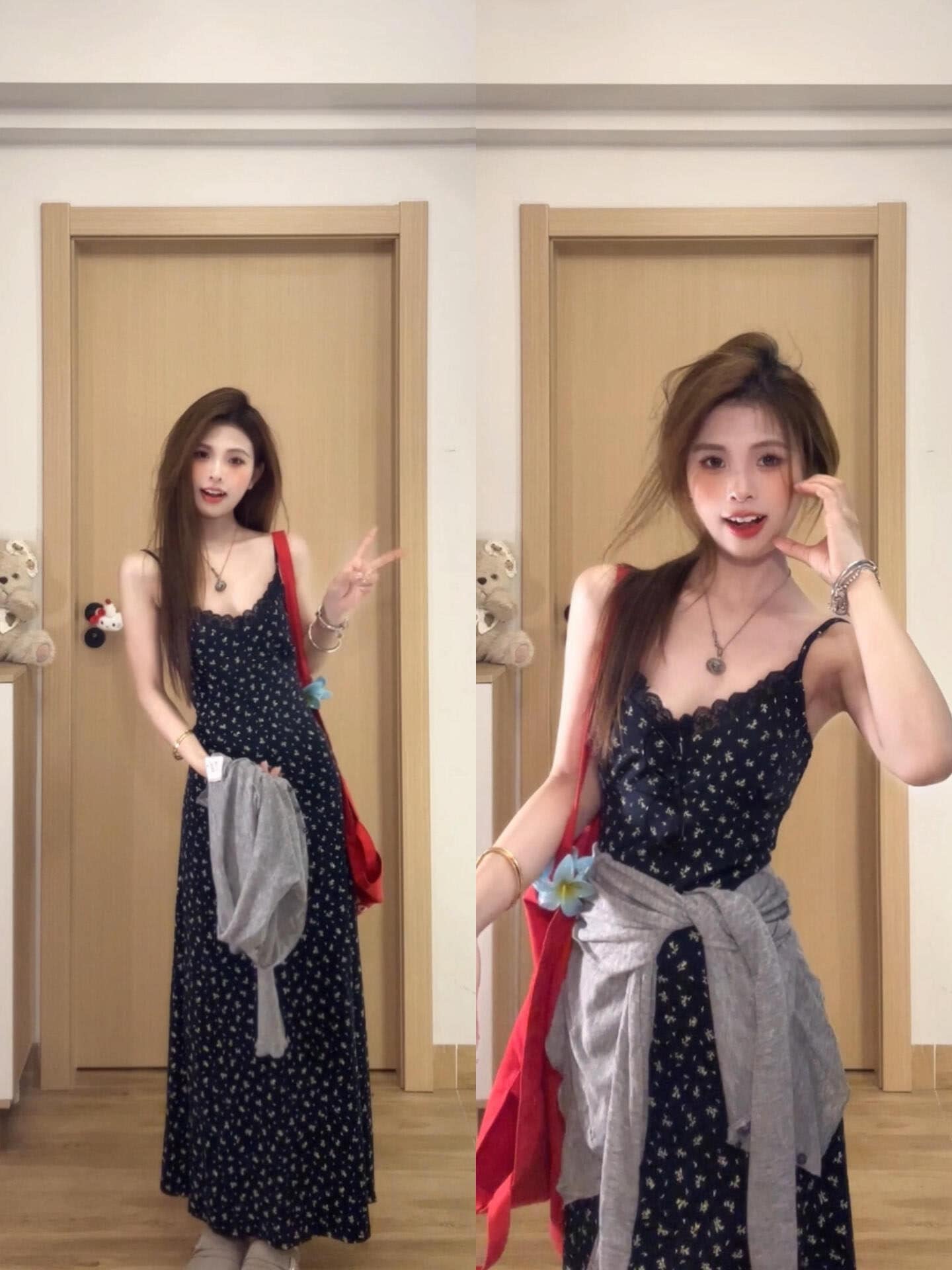 上品な花柄キャミソール女性用夏のでとても美しいロングドレス