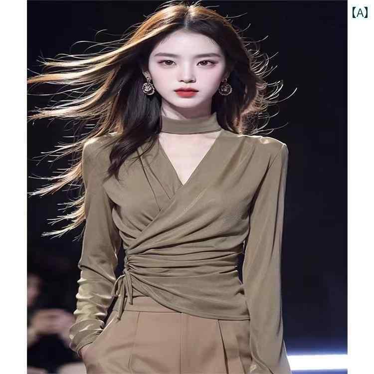 レディース　シャツ　レース 杭 州 高級 シルク シャツ レディース スリム 長袖 2025 秋 レイヤリング 桑 シルク トップ