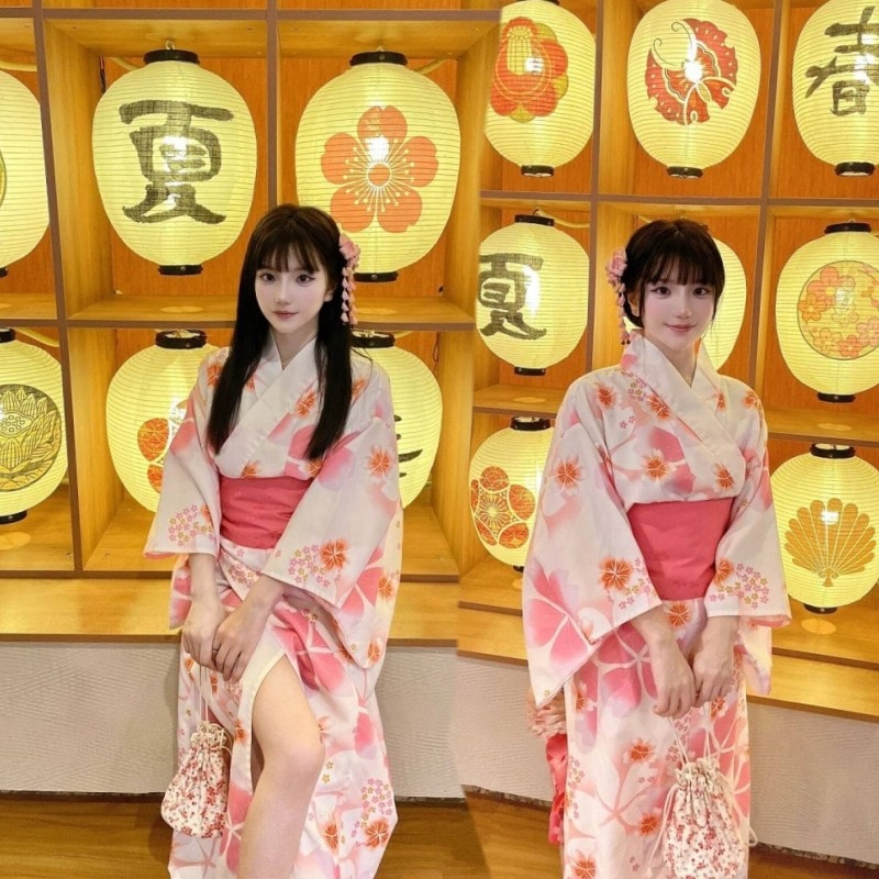 日系写真特化 正装改良浴衣 和服ワンピース 日本風 花火大会撮影着
