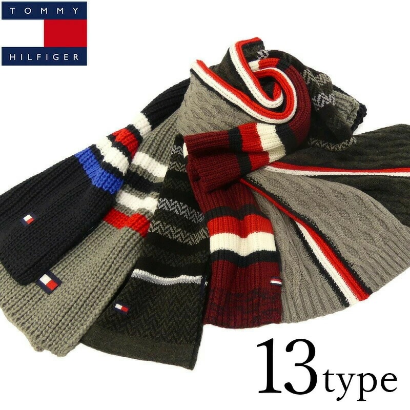 マフラートミー マフラー ブランド メンズ レディース 男性 女性 男女兼用 ユニセックス ワンポイント ロゴ ストライプ ボーダー 無地 冬小物 トミーマフラー お祝い 贈り物 プレゼント ギフト