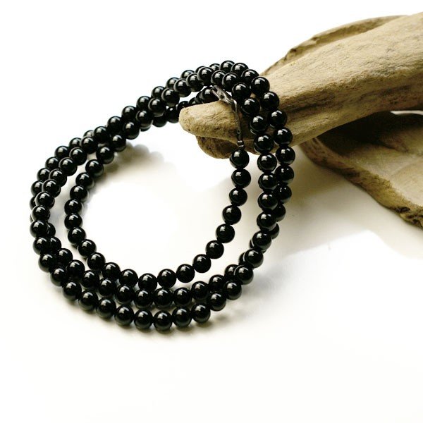 オニキス ネックレス 5ｍｍ メンズ シンプル　ブラック 黒　オニキス ネックレス メンズ