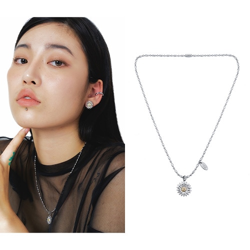 [SEVENTEENウジ着用]デイジーコンビ ボールチェーンネックレス/韓国人気ブランド 韓国人気ファッション 人気ジュエリー