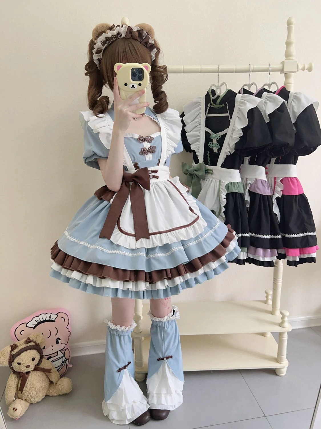 ロリータドレスメイド中国風半袖OPドレス