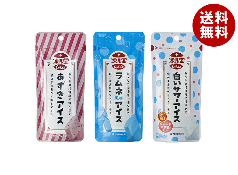 友桝飲料 凍ル堂 お試しアソートセット36本セット(あずきラムネ白いサワー各12本) (80gパウチ×36本)×1箱入 4,701円