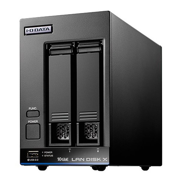 10GbE&マルチギガビット Linux 法人向け 2ドライブNAS 4TB 5年保証・データ復旧 HDL2-XA4B