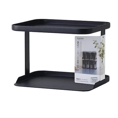 他サイト： マーナ　調味料ラックワイド ブラック　K774BKの商品画像