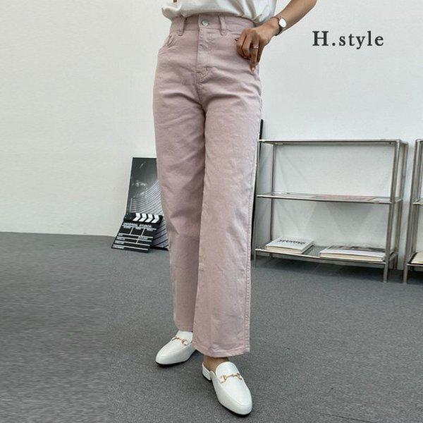 HスタイルPT22ssサンドストレートパンツ/春の新商品/バンディングパンツ/ワイドパンツ/ワイド/スラックス/ジョガー/バギー/バギー