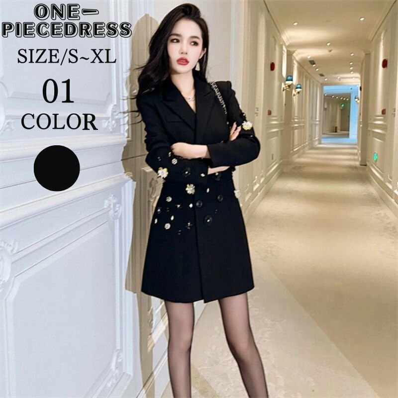 スーツジャケット　スーツワンピース　aライン　ミニ丈ワンピース　膝上丈　フォーマルドレス　高級感　長袖　フォーマル　フェミニン　姫系　セクシー　上品 大人 きれいめ おしゃれ キスナック パーティー