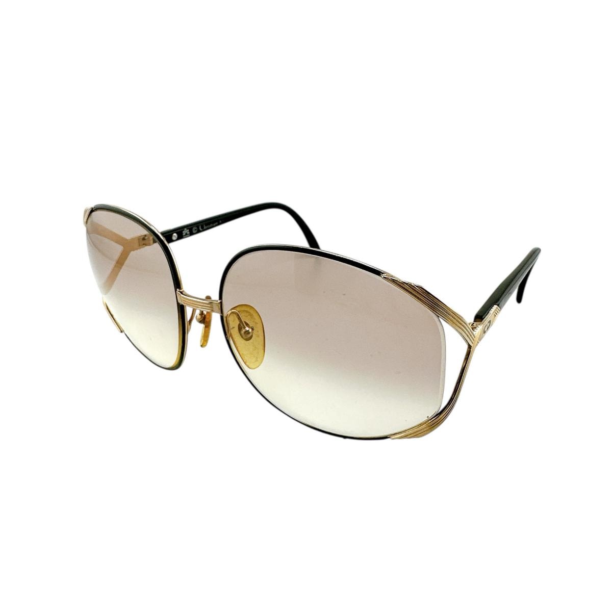 クリスチャンディオール 2250 49 サングラス ブラック×ゴールド