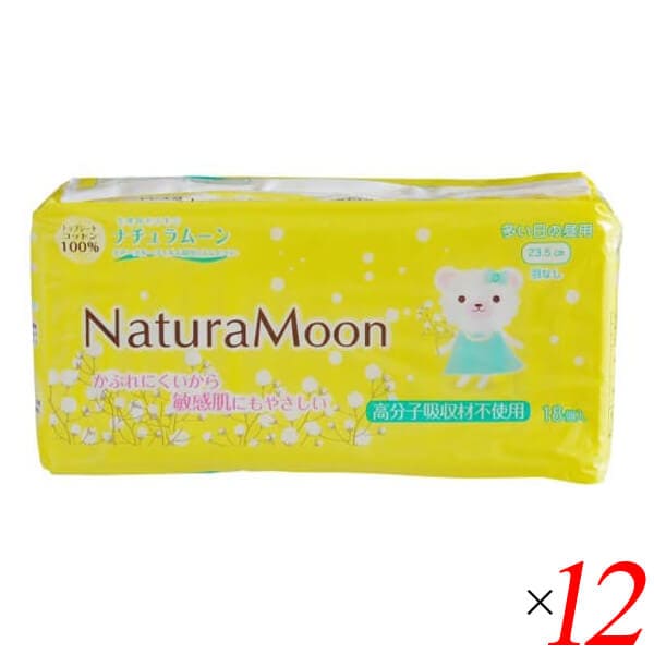 G-Place ナチュラムーン・ナプキン多い日の昼用（羽なし） 18個 12セット 5,972円