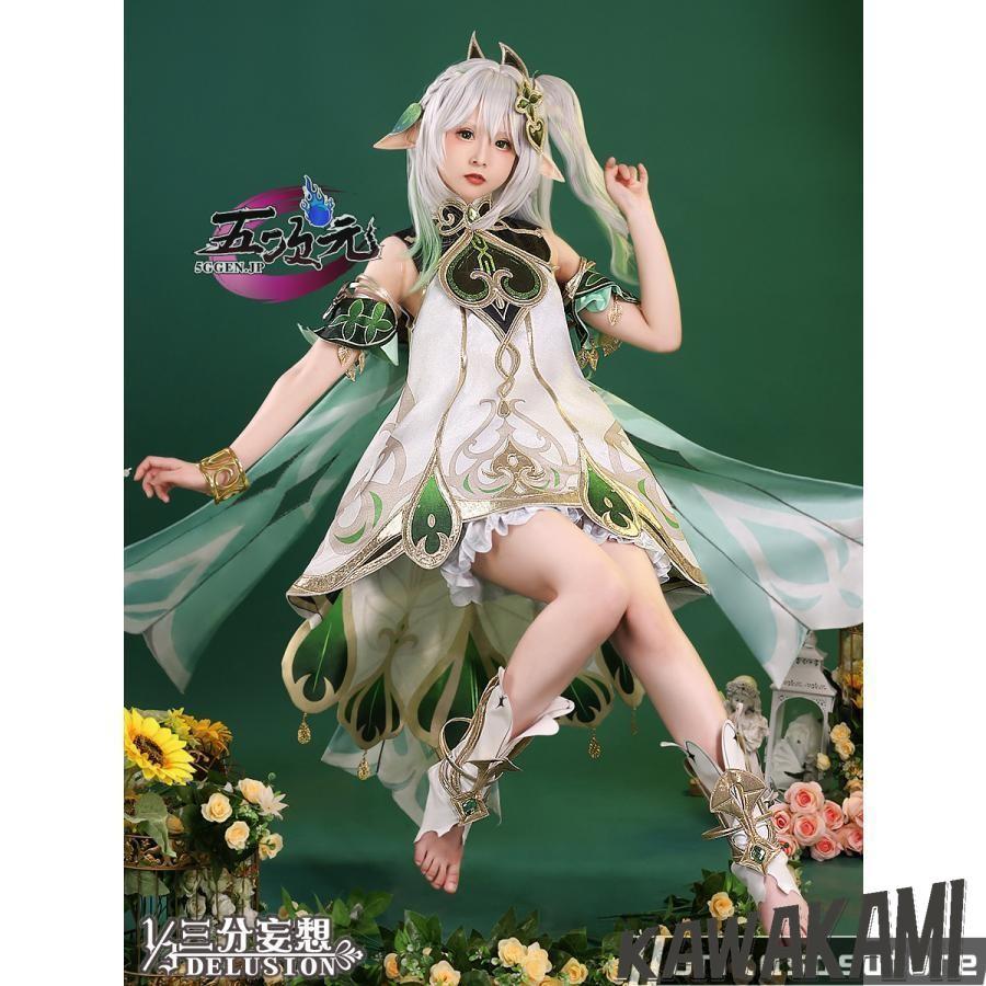 三分妄想　原神　コスプレ　ナヒーダ 　衣装　コスプレ　ウィッグ　追加可