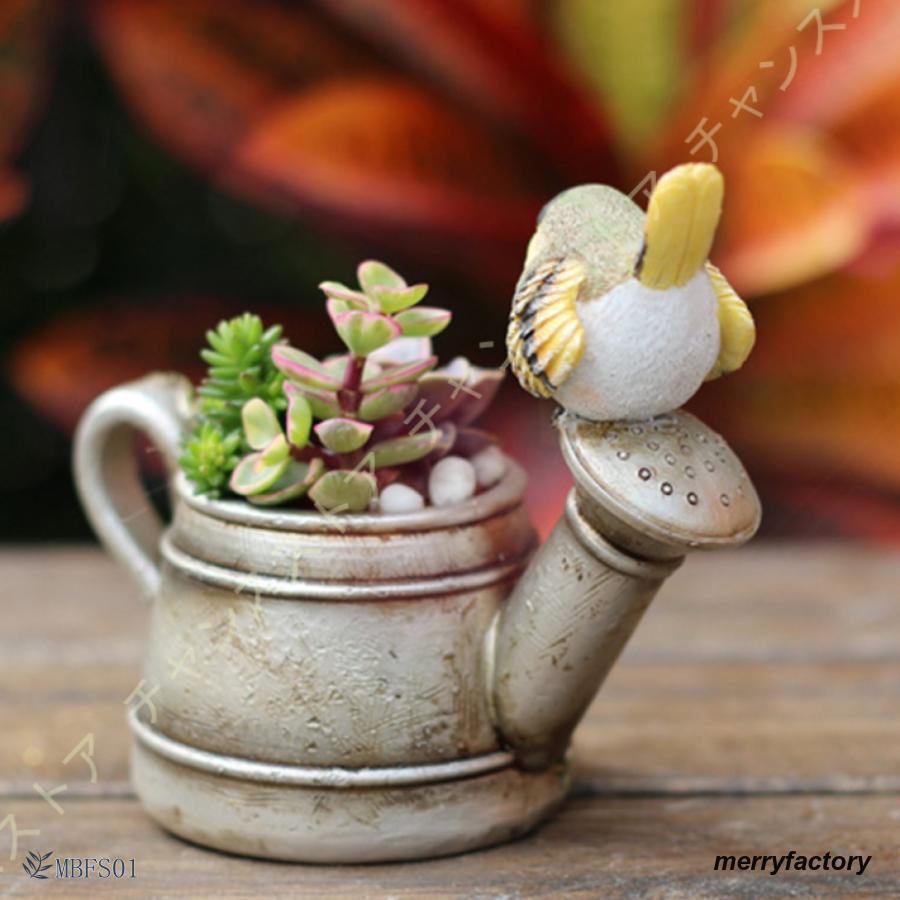 鳥オブジェ 可愛い 観葉植物 お洒落 植木鉢 インテリア雑貨 アニマルオブジェ 小鳥 面白い ホームガーデン 雑貨 インテリア 樹脂材質 部屋装飾品