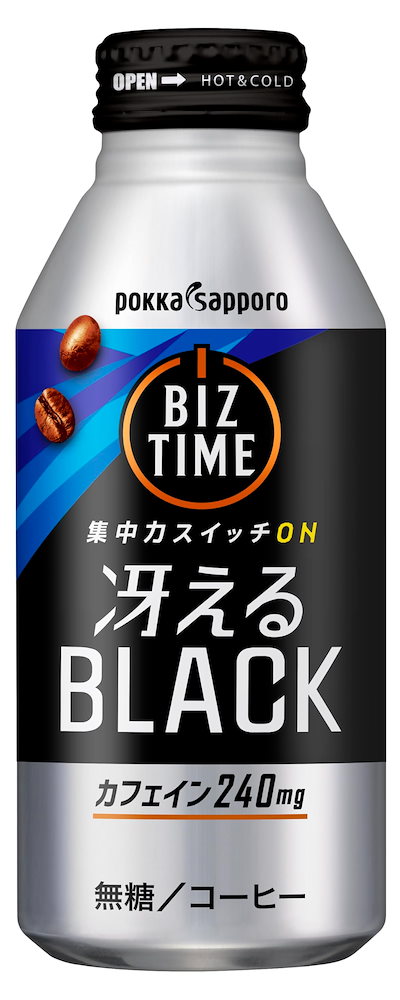 他サイト： ポッカサッポロ ビズタイム 冴えるブラック390g × 24本の商品画像