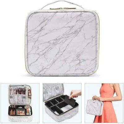 メイクボックス 便携式 プロ用 防水 化粧道具 ブラシ入れ付き 持ち運び 旅行用