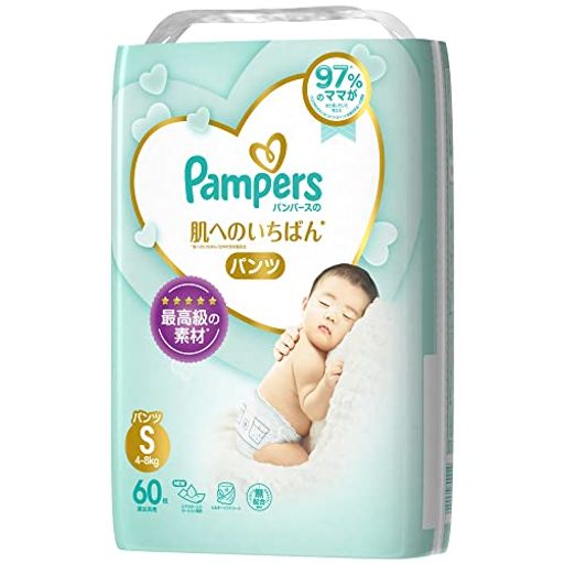 オムツ パンツ 肌へのいちばん S(4~8KG)60枚