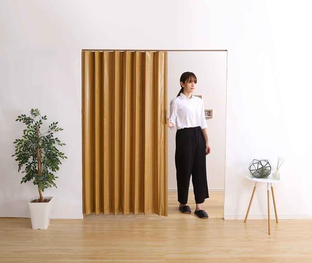 アコーディオンドア 間仕切り おしゃれ パーテーション パネルドア スライド 引き戸 スムーズな開閉 幅150x高さ174cm
