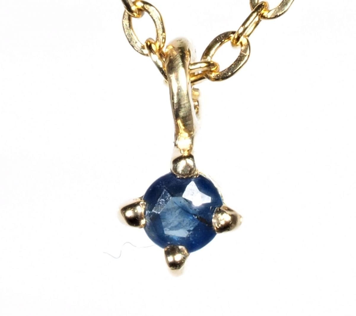 厳選天然 サファイア ネックレス 0.219ct 10金 YG 国内生産品サファイア使