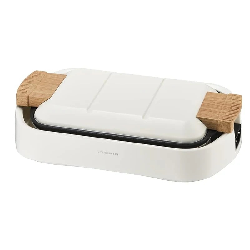 【即納】ドウシシャ ホットプレート 3枚プレート付き 平面プレート たこ焼きプレート 波型プレート 無段階温度調節 収納ベルト付き ナチュラルウッド