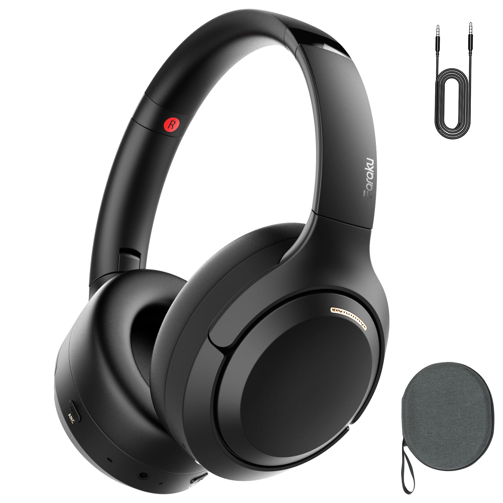 【雑音を軽減・音楽に集中 】ヘッドホン Bluetooth ANC ノイズキャンセリング ワイヤレスヘッドホン オーバーイヤー bluetooth5.4/3.5mm接続 有線/無線両用 耳に優しいヘッ