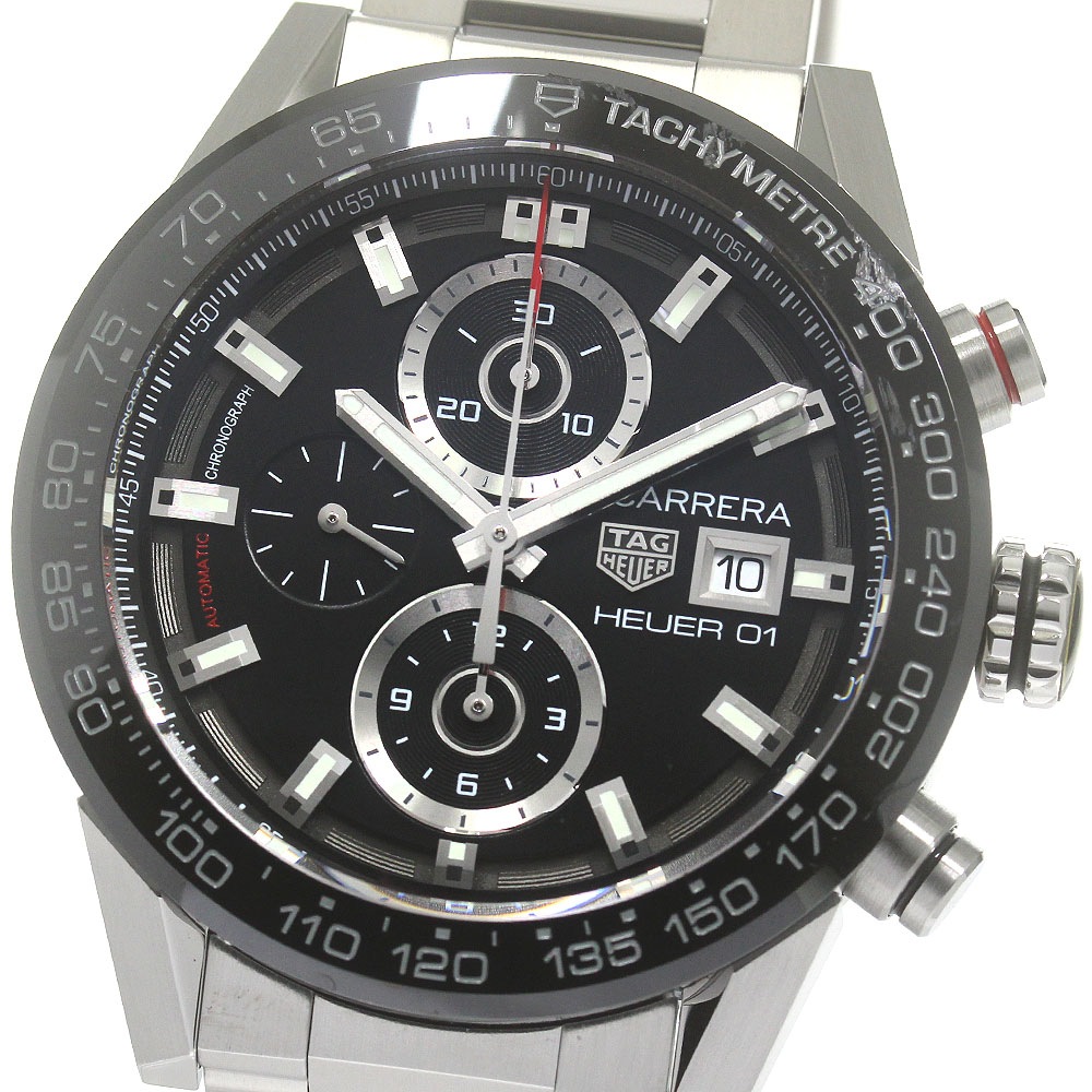 タグホイヤー TAG HEUER CAR201Z-0 カレラ キャリバー ホイヤー01 クロノグラフ デイト 自動巻き メンズ _847466【中古】