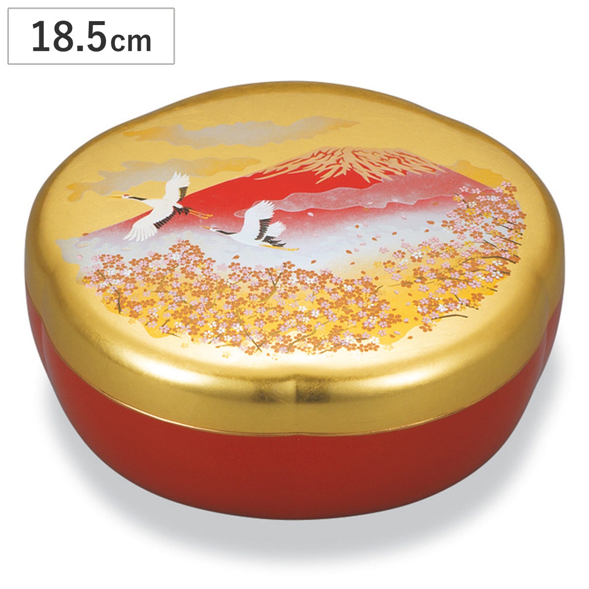 鉢 梅型 菓子器 箔工芸飛翔富士 樹脂 プラスチック 日本製 ふた付き お茶菓子 収納 お菓子入れ 茶器 軽量 軽い 割れにくい 高級感 おしゃれ 和 和柄 和風 和食 和食器 和モダン