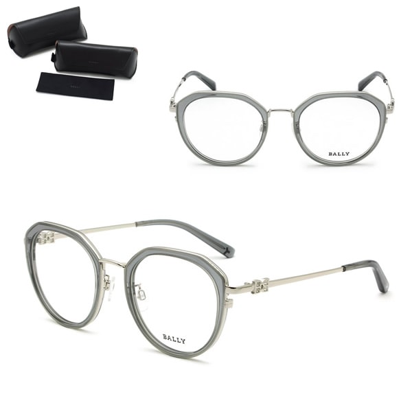 BY5067-H/V 020 51 フレーム メガネ 眼鏡 フレームのみ クリアグレー シルバー ノーズパッド レディース