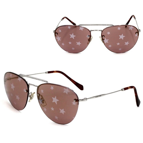 サングラス 0MU 54US 1BC195 59 サングラス ノーズパッド UVカット シルバー ピンク