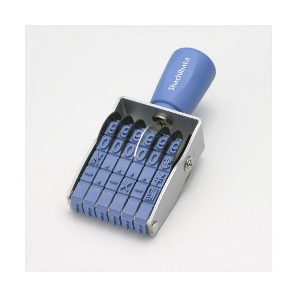 (まとめ）シヤチハタ 回転ゴム印 エルゴグリップ欧文6連 1号 ゴシック体 CF-61G 1個(×3セット)