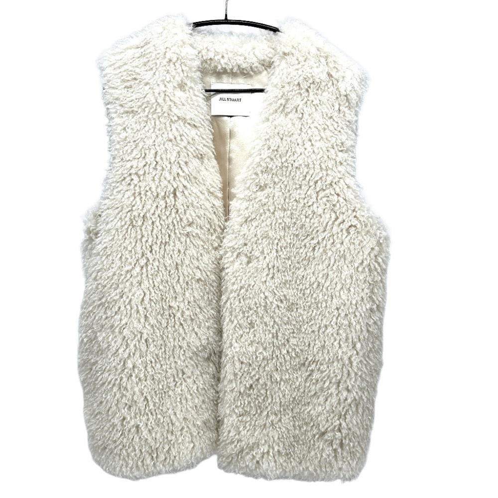 JILLSTUART ジルスチュアート ベスト 092-4250009 クリンプファーベスト アパレル ポリエステル ホワイト