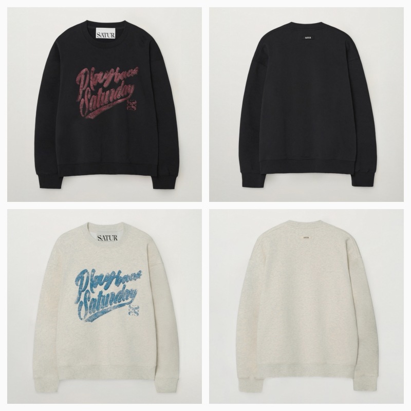 【SATUR】26SS Playback Saturday Sweatshirt : 2colors