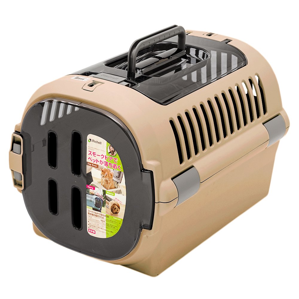 キャンピングキャリー　ファイン　ダブルドア　Ｍ　茶　犬　キャリーケース　ペットキャリー　コンテナ　クレート　お出かけ　ＣＲＣ40―67―15―10―00