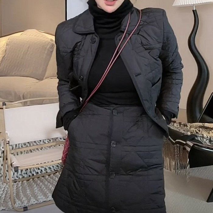 2024 AW 新作 ダイヤ キルティング ジャケット ＋ スカート セットアップ