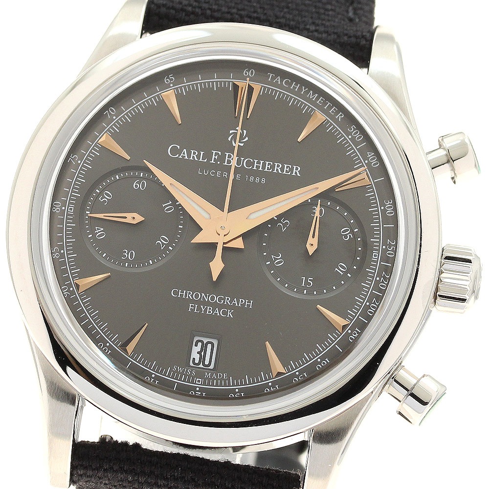 カール F.ブヘラ CARL F.BUCHERER 00.10927.08.33.01 マネロ フライバック 自動巻き メンズ 未使用品 箱・保証書付き_918497【中古】