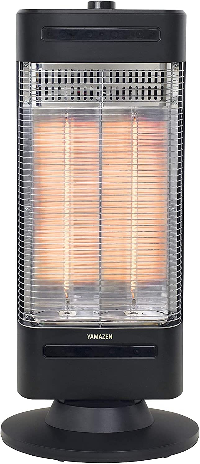 遠赤外線 カーボンヒーター 障害物センサー搭載 左右自動首振り 出力2段階切替 (450 / 900W) 速暖 ブラック DC-SW092(AB) 8,220円