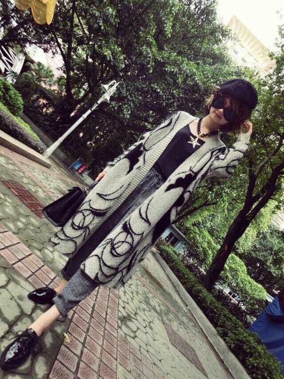 ニット カーディガン長袖 秋冬 韓国風 l セータールーズ ミドル丈 ビッグ コート暖かい タイト コートトップス レディースファッション 韓国 オルチャン 大人可愛い かわいい 通勤 通学 お