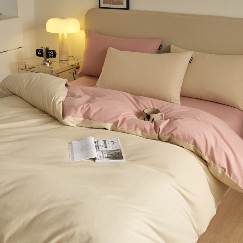 100％純粋な太い毛皮のベッド4ピースセット綿毛皮の毛皮のようなキルトカバーベッドシート純粋な綿のフィッティング