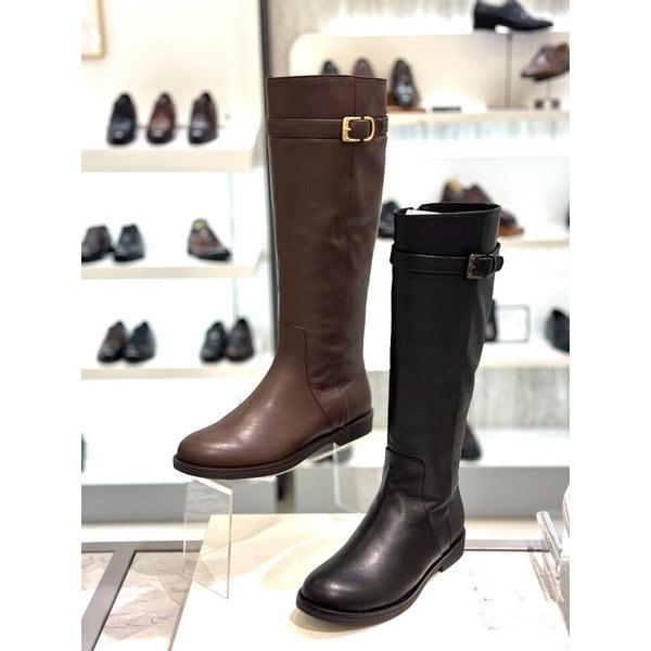[] 女性起毛パディングフラットロングブーツ dih401 (P003439234)