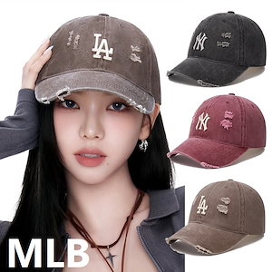 韓国　AESPA　カリナ　KARINA　MLB　ボールキャップ　帽子 ☆aespa カリナ 【MLB】Basic Washing Mesh Cap NY | もごつ