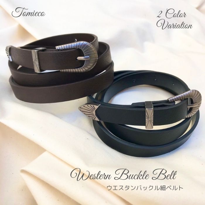 Qoo10] Tomieco : ウエスタンバックルベルト レディース メ : バッグ・雑貨