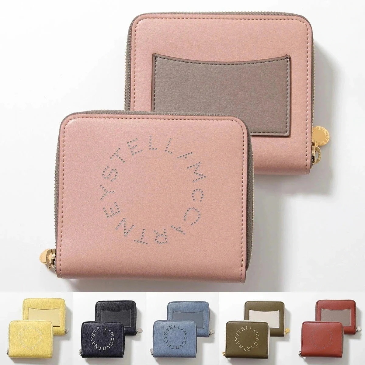 STELLA McCARTNEY ステラマッカートニー 二つ折り財布 7P0009 WP0057 W8856 レディース ミニ財布 パンチング ステラロゴ エコレザー カラー8色