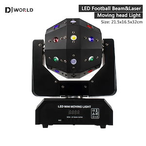 Rgbwサッカーランプムービングヘッドライトビームダブルアームストロボプロジェクター16x3w18x18dmxステージライトdjバーパーティー3in 1