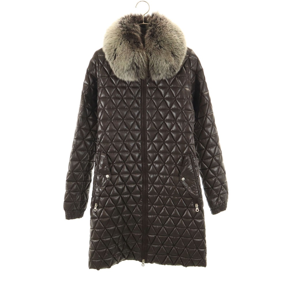 ダミア キルティング ダウンコート 38 ブラウン DAMIA レディース